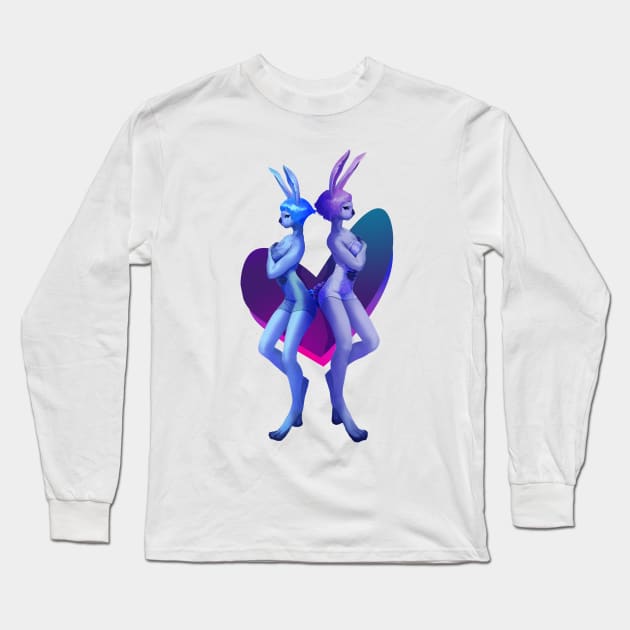 Bunny sisters Long Sleeve T-Shirt by Welsharess